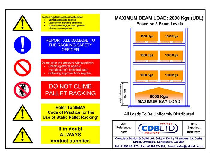 Racking Signs and Marking Systems